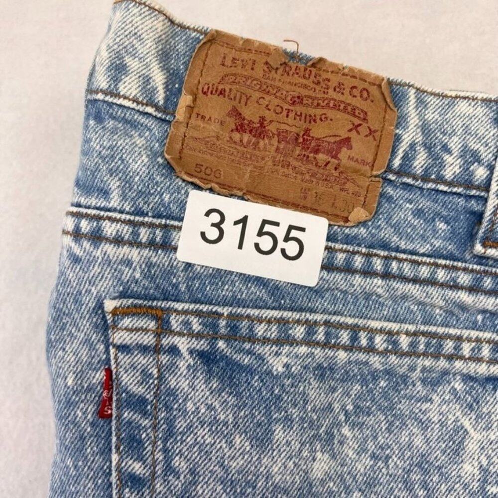 Levi’s Jean Unisex 506 36WxL30 Acid Wash Blue Denim Made USA 90s 80s VTG - Picture 14 of 14